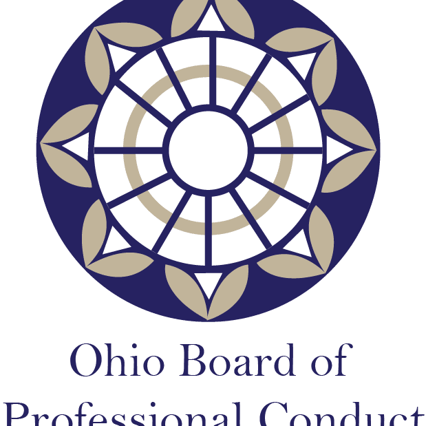 A logo of the ohio board of professional conduct.